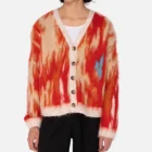 Custom Men's Fuzzy Wool Knit Cardigan Sweater