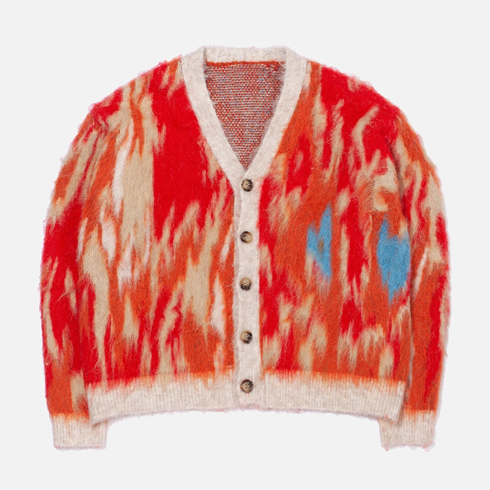 wool knit cardigan sweater display