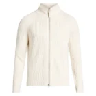Custom Men's Ribbed Knit Zipper-up Cardigan Sweater
