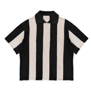 Custom Short Sleeve Polo Shirt Mesh Stitch Men Knitted Sweater