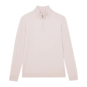 Custom 1/4 Half Zip Collar Merino Wool Knitted Pullover