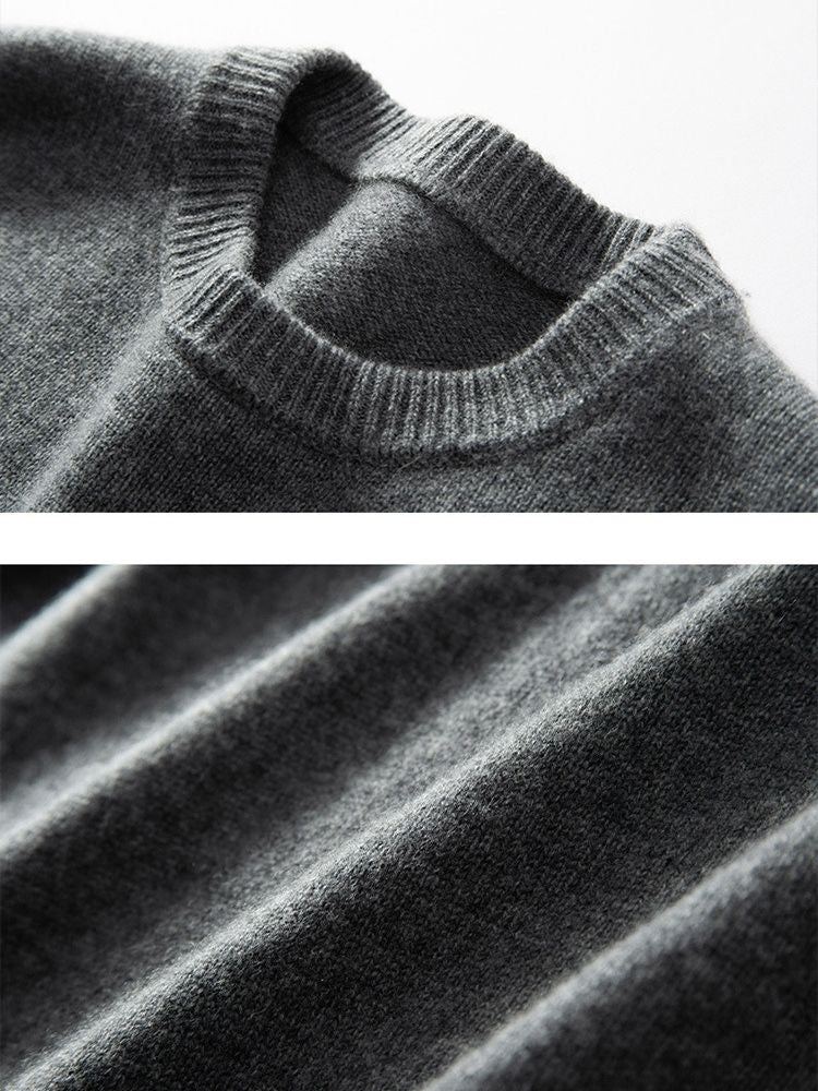 o-neck cashmere knitted sweater showcases