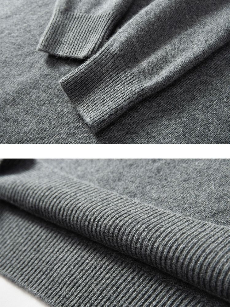 o-neck cashmere knitted sweater details