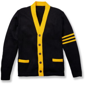 Design Varsity Cotton Knitted Cardigan for Men's Sweater