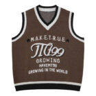 Custom Men's Jacquard Cotton Knitted Sweater Vest