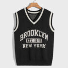 jacquard sweater vest