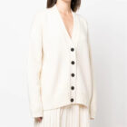 Class Color Wool Knit Cardigan Sweater For Women