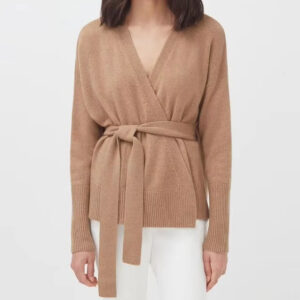 Kimono Women's Wrap Cashmere Cardigan Sweater With Belt
