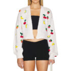 custom-cropped knit cardigan