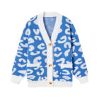 Women Style Jacquard Knit Leopard Cardigan Sweater