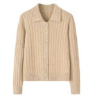 Custom Women’s Cable Knit Cashmere Cardigan
