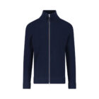 zip-up turtleneck knitted cardigan