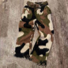 Custom Men Streetwear Fluffy Knit Mohair Track Sweatpants