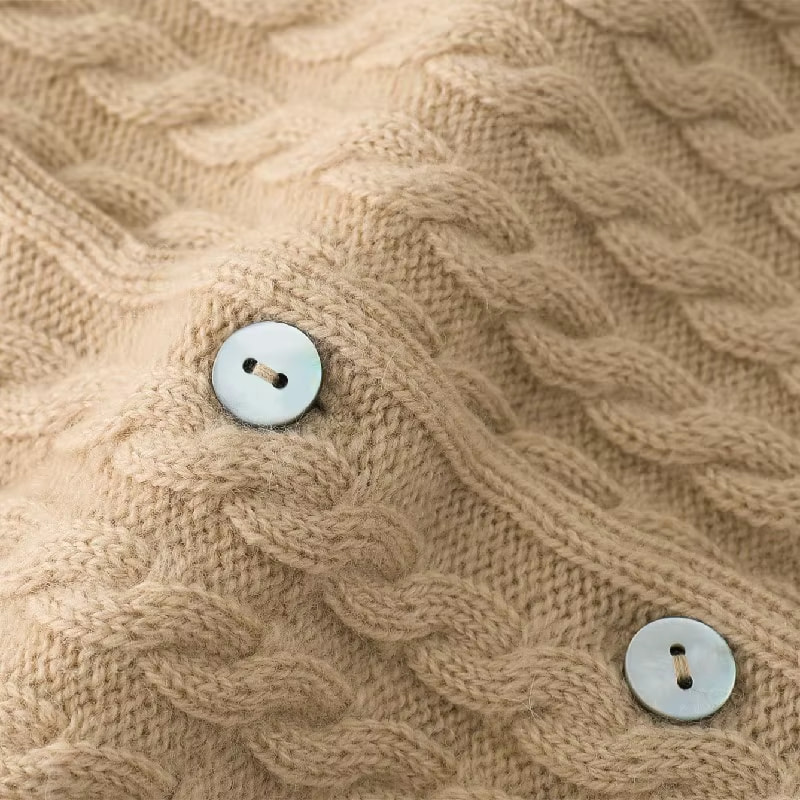 cable knit cashmere cardigan design