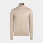 men's zip cashmere cardigan