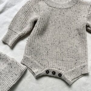 breathable 3-piece baby romper sweater set