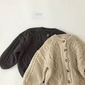 baby cotton cable knit cardigan design