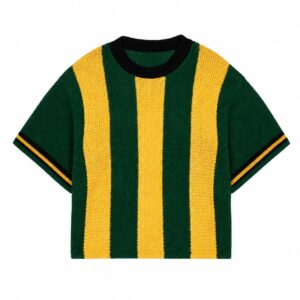Custom Men Mesh Knitted Jersey Sweater Cotton Jacquard Knit Short Sleeve Pullover