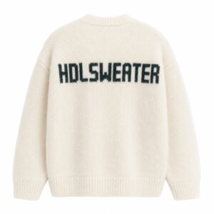 Custom Men Alpaca Wool Jacquard Sweater Brushed Knit Long Sleeve Knitwear