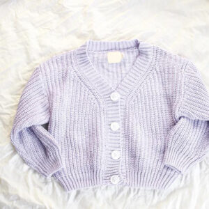 Ribbed Chunky Knit Baby Cardigan for custom baby knitwear OEM ODM supplier