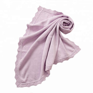 Organic Cotton Pink Baby Muslin Blanket for custom baby knitwear OEM ODM supplier