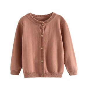 Plain Cotton Baby Cardigan Sweater for custom baby knitwear OEM ODM supplier
