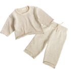 Crochet Chunky Knit Baby Sweater Set for custom baby knitwear OEM ODM supplier
