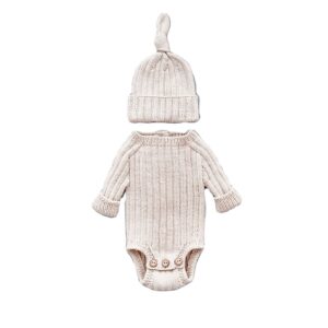 Knitted Baby Romper Jumpsuit Set for custom baby knitwear OEM ODM supplier