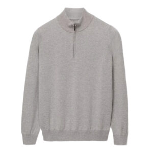 Custom Men Cashmere Quarter Zip Sweater