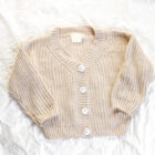 Ribbed Chunky Knit Baby Cardigan for custom baby knitwear OEM ODM supplier