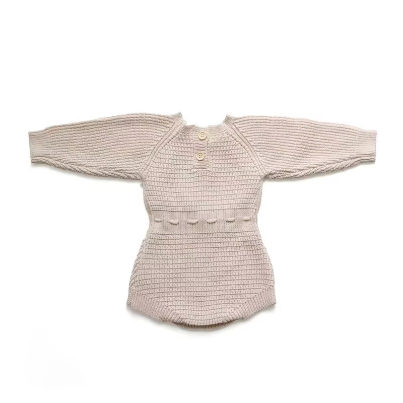 Floral Embroidered Baby Romper Jumpsuit for custom baby knitwear OEM ODM supplier