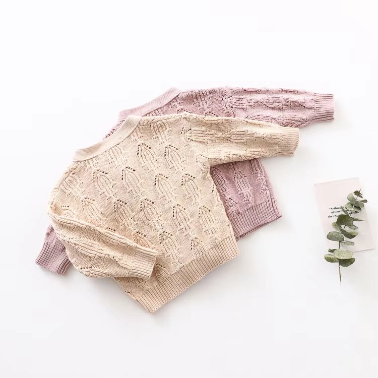 Wool Floral Embroidery Baby Cardigan for custom baby knitwear OEM ODM supplier