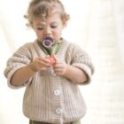 Ribbed Chunky Knit Baby Cardigan for custom baby knitwear OEM ODM supplier