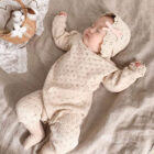 Solid Knit Baby Romper and Hat Set for custom baby knitwear OEM ODM supplier