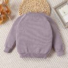 Hand Knit Floral Embroidery Baby Sweater for custom baby knitwear OEM ODM supplier