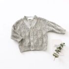 Wool Floral Embroidery Baby Cardigan for custom baby knitwear OEM ODM supplier