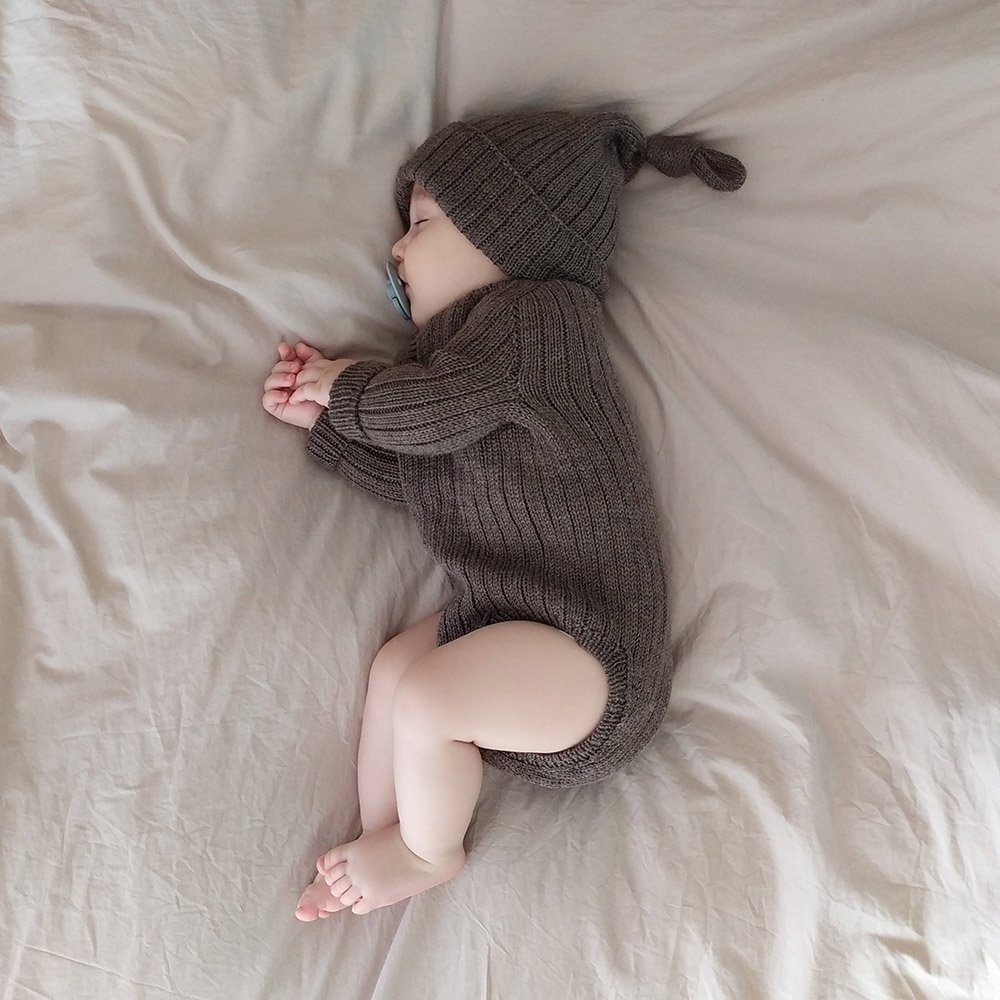 Knitted Baby Romper Jumpsuit Set for custom baby knitwear OEM ODM supplier