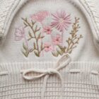 Floral Embroidered Baby Romper Jumpsuit for custom baby knitwear OEM ODM supplier