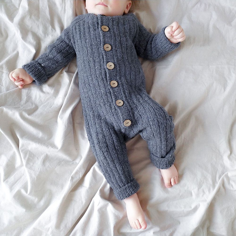 Chunky Knit Baby Romper and Hat Set for custom baby knitwear OEM ODM supplier