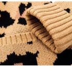 Leopard Jacquard Mommy and Me Cardigan Set for custom baby knitwear OEM ODM supplier