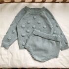 Thick Cotton Baby Knit Sweater Set for custom baby knitwear OEM ODM supplier