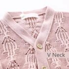 Wool Floral Embroidery Baby Cardigan for custom baby knitwear OEM ODM supplier