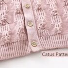 Wool Floral Embroidery Baby Cardigan for custom baby knitwear OEM ODM supplier