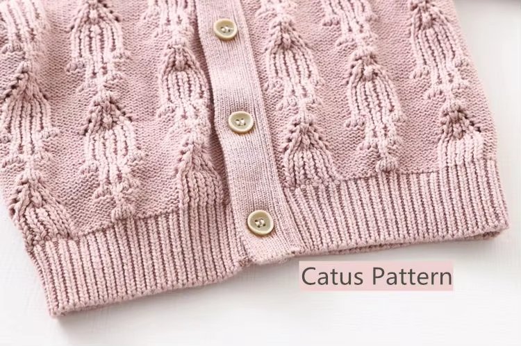 Wool Floral Embroidery Baby Cardigan for custom baby knitwear OEM ODM supplier
