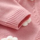 Handmade Floral Knit Baby Cardigan for custom baby knitwear OEM ODM supplier
