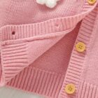 Handmade Floral Knit Baby Cardigan for custom baby knitwear OEM ODM supplier