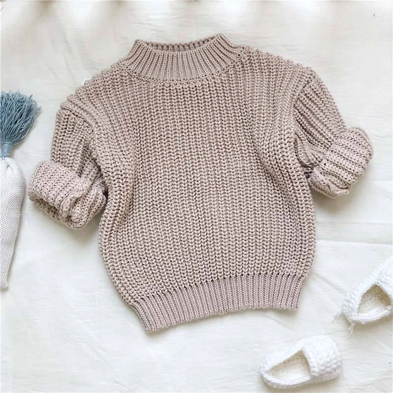 chunky knit baby sweater winter jumper alternate angle product photo