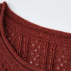 crochet knit baby girl vintage sweater closeup detail product photo