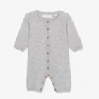cashmere baby romper jumpsuit winter front view flat lay product photo