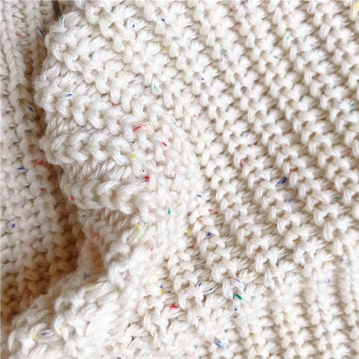 chunky knit speckle cotton baby sweater pullover alternate angle product photo